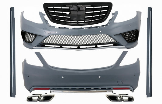 Bodykit für Mercedes W222 S 13-17 Stoßfänger Grill Seitenschweller S63 Design CarPartsTuning
