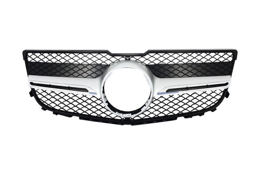 Kühlergrill für MERCEDES Benz GLK-Klasse X204 2013-2015 Frontgrill Silber Design CarPartsTuning