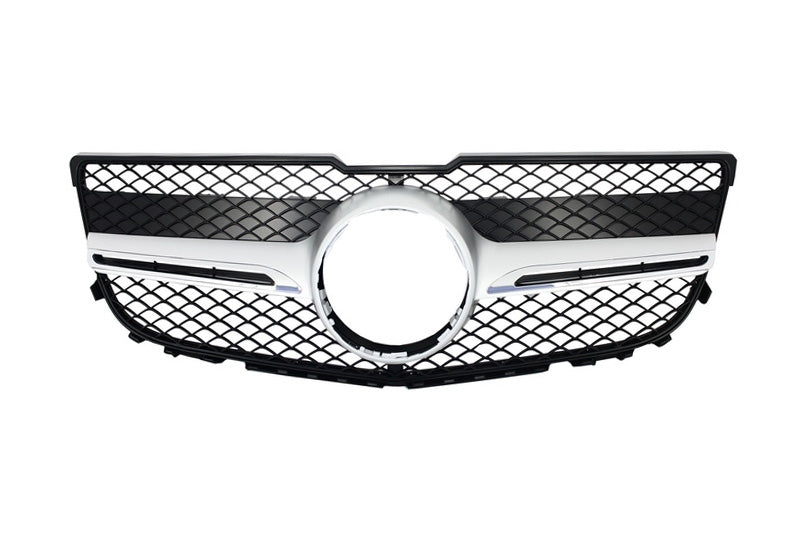 Kühlergrill für MERCEDES Benz GLK-Klasse X204 2013-2015 Frontgrill Silber Design CarPartsTuning