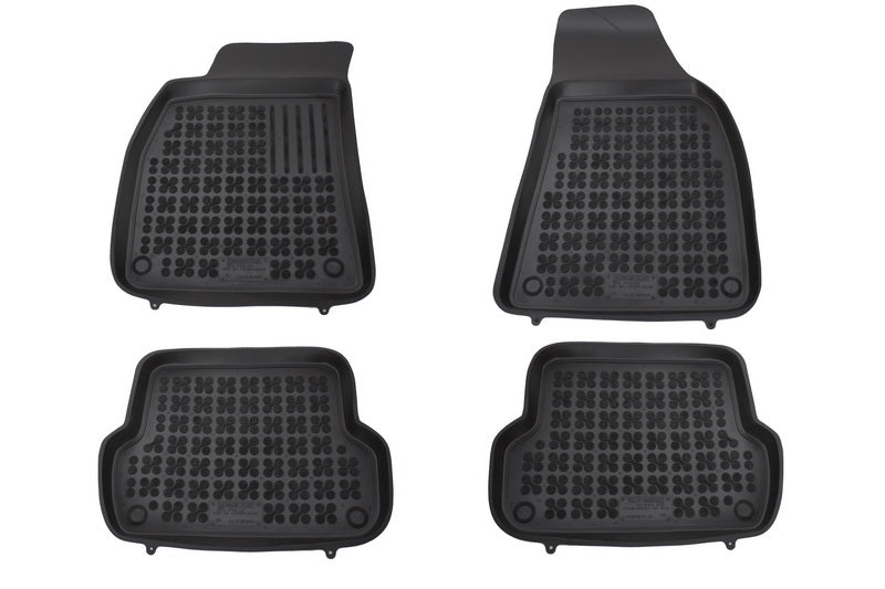 Gummi Fußmatte Schwarz passend für AUDI A4 B6 B7 (11.2000-10.2007) Rezaw Plast