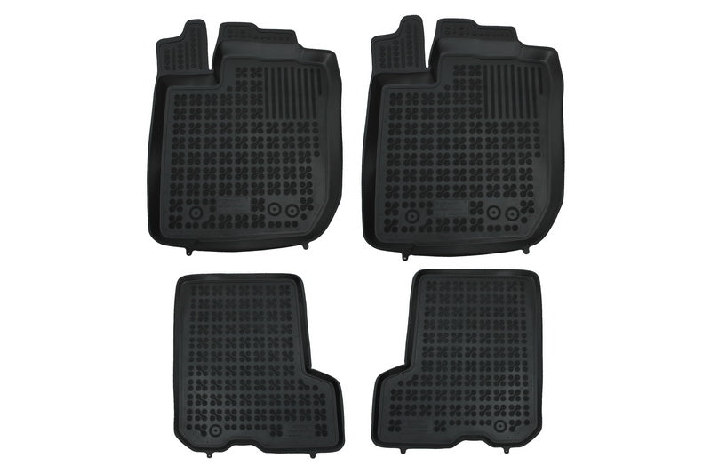 Gummifußmatte Schwarz für Dacia Sandero II 2013-2018 Erhöhte Kante Geruchlos CarPartsTuning