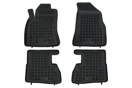 Fußmatte Schwarz Passend Für Fiat Doblo II 2009- Opel Combo C 2011- 5,7 Sitzer Version Rezaw Plast