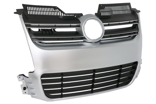 Kühlergrill für VW Golf 5 V 2003-2007 R32 Design Gitter Gebürstetes Aluminium CarPartsTuning