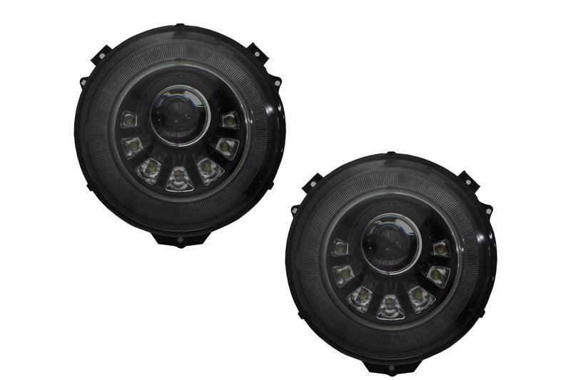 Scheinwerfer Bi-Xenon LED für Mercedes W463 G 05-17 M Square-Look Flowing CarPartsTuning