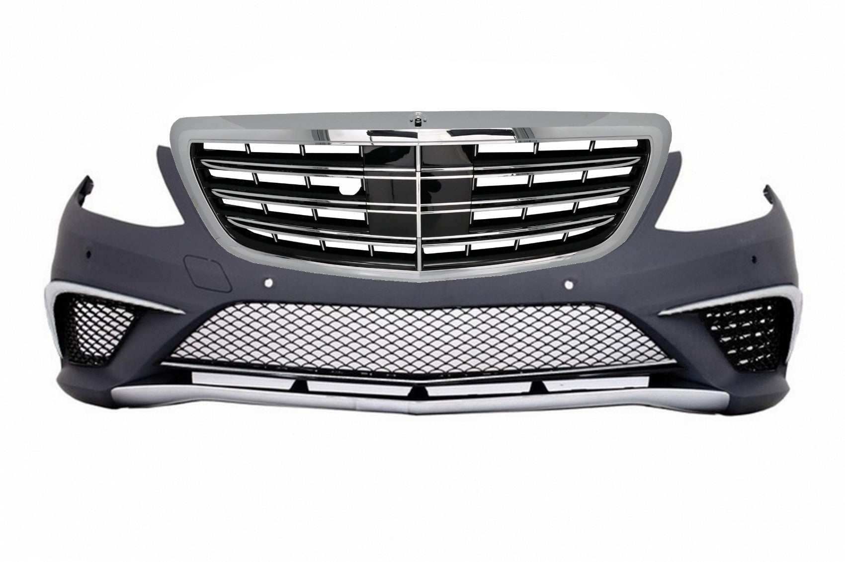 Stoßfänger für Mercedes W222 S-Klasse 13+ S63 AMG Look Kühlergrill Gitter Chrom- CarPartsTuning