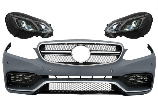 Stoßstange für Mercedes E W212 S212 Facelift 13-16 Scheinwerfer LED E63 Look CarPartsTuning