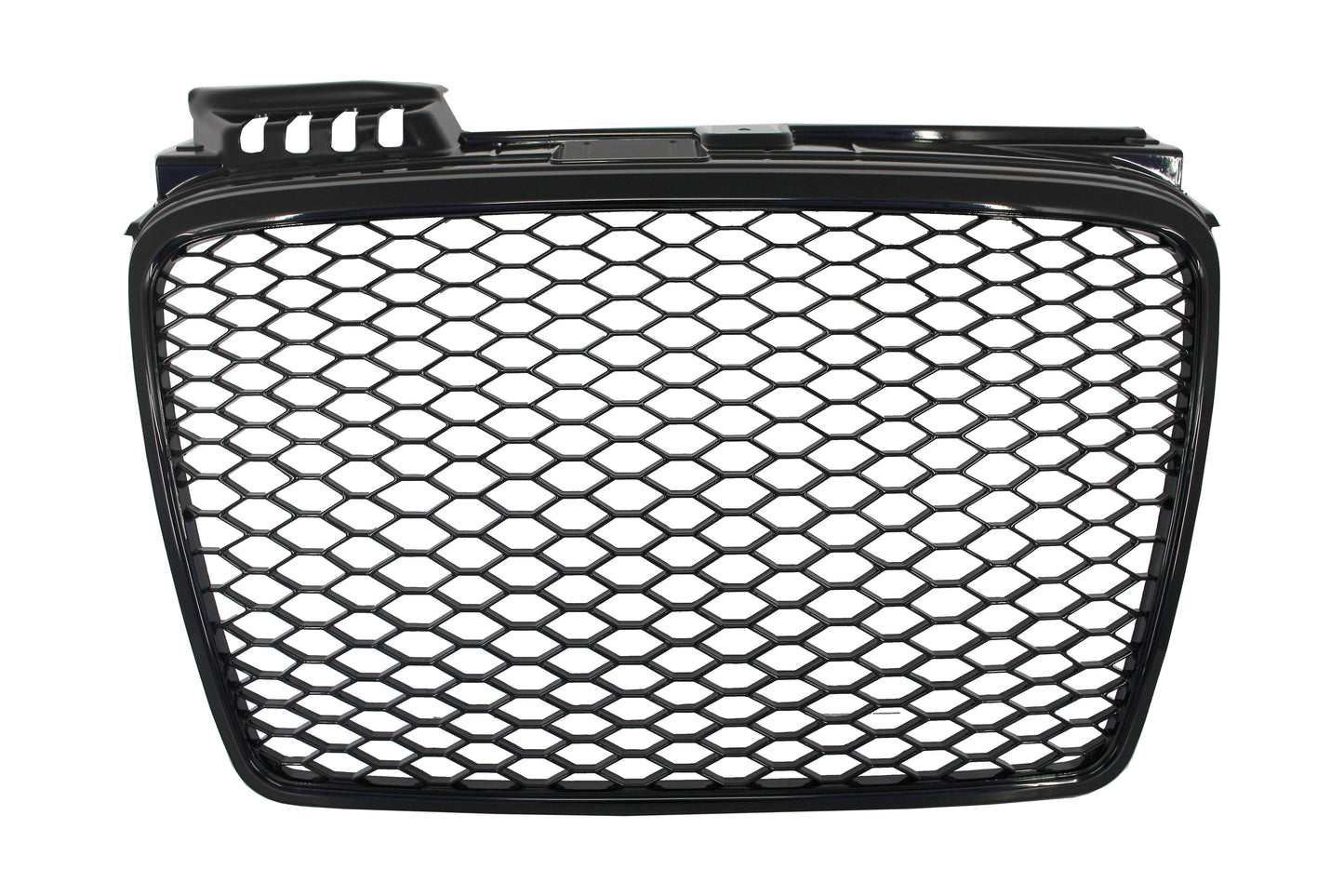 Kühlergrill ohne Emblem für AUDI A4 B7 2004-2008 Honeycomb Schwarz glänzend RS4 Look CarPartsTuning