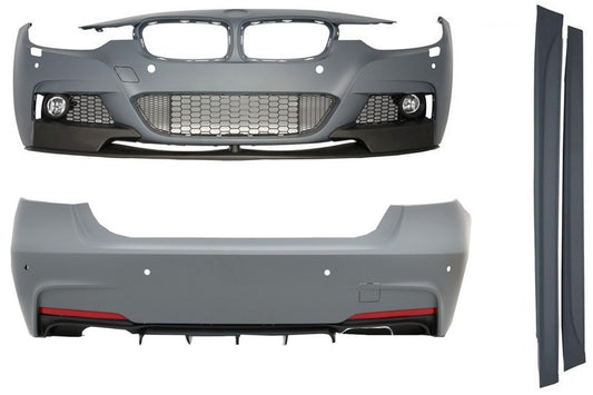 BodyKit für BMW 3er F30 11-19 Stoßstange Diffusor Seitenschweller M Look NBL CarPartsTuning