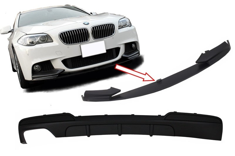 Luftverteiler für BMW F10 F11 5er 11-17 Heckspoilerlippe M-Performance Look CarPartsTuning