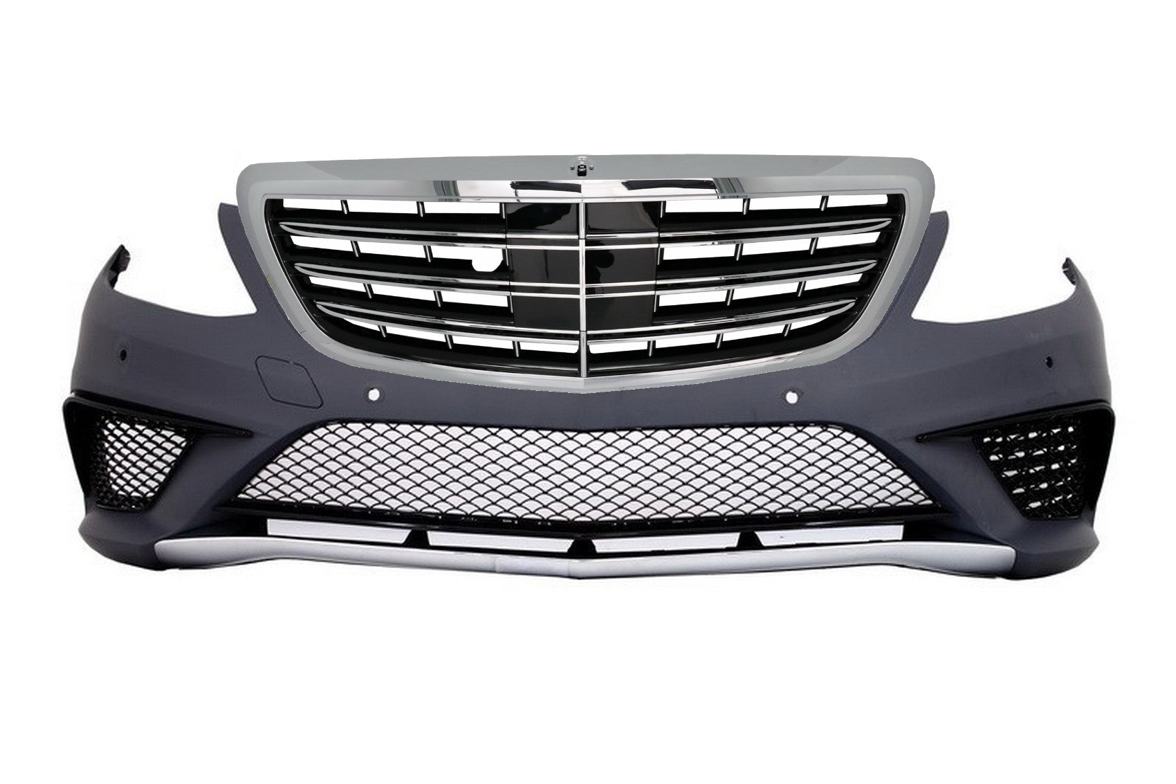 Frontstoßstange für Mercedes W222 S-Klasse 13-17 S63 Design PDC Frontgrill Chrom CarPartsTuning