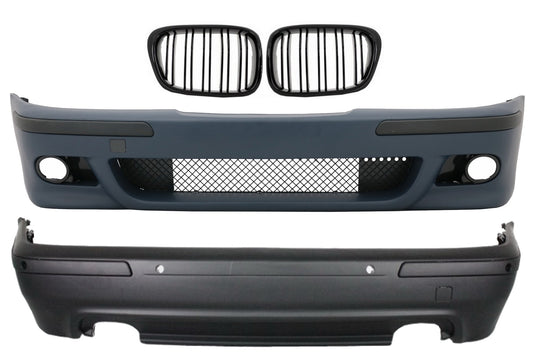 Bodykit für BMW 5er E39 1997-2003 M5 Look mit Zentraler Kühlergrill Glänzend schwarz CarPartsTuning
