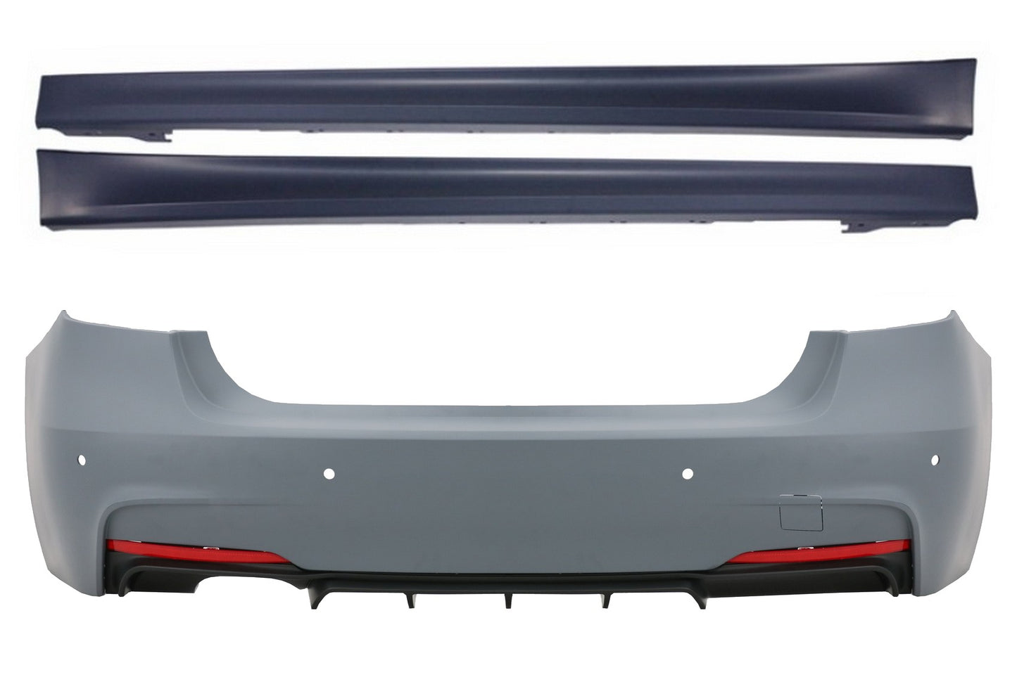 Hintere Stoßstange für BMW 3er F30 2011+ M-Technik Look Seitenschweller CarPartsTuning