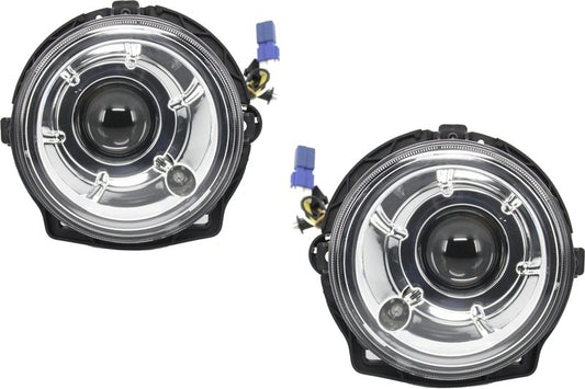 Scheinwerfer Bi-Xenon für MERCEDES W463 89-12 Abdeckungen WEISS LED DRL G65 Look- CarPartsTuning
