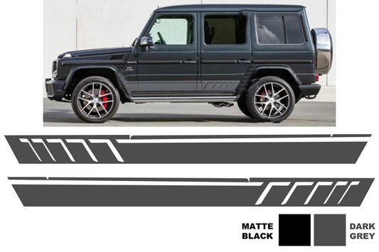 Seitenaufkleber Vinyl Dunkelgrau passend für MERCEDES G-Klasse W463 (1989-2017) KITT