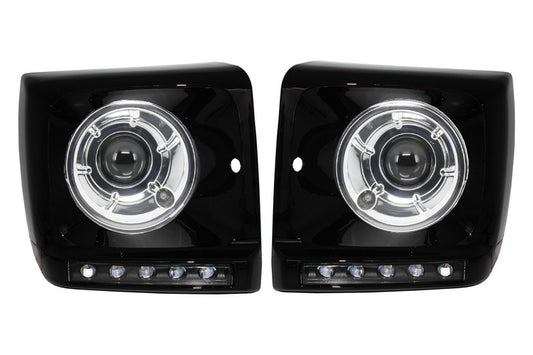 Scheinwerfer abdeckung DRL für Mercedes G W463 89-12 Bi-Xenon G65 Look CarPartsTuning