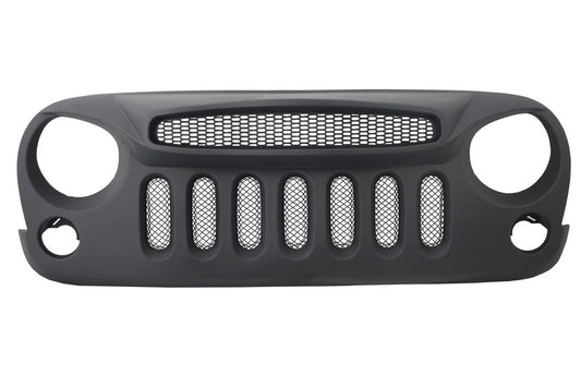 Kühlergrill für JEEP Wrangler Rubicon JK 07-17 Integriertem Mesh Specter Mask CarPartsTuning
