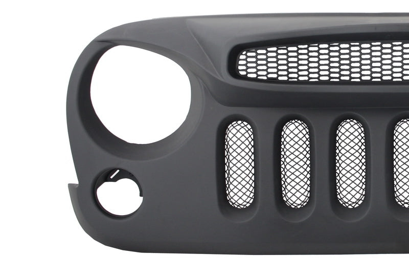 Kühlergrill für JEEP Wrangler Rubicon JK 07-17 Integriertem Mesh Specter Mask CarPartsTuning