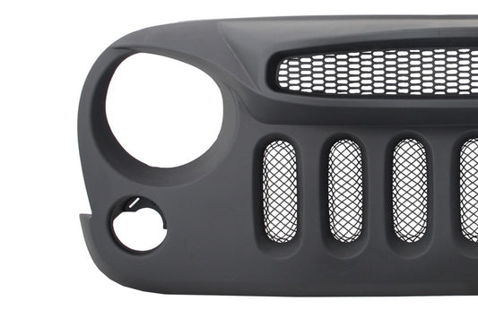 Kühlergrill für JEEP Wrangler Rubicon JK 07-17 Integriertem Mesh Specter Mask CarPartsTuning