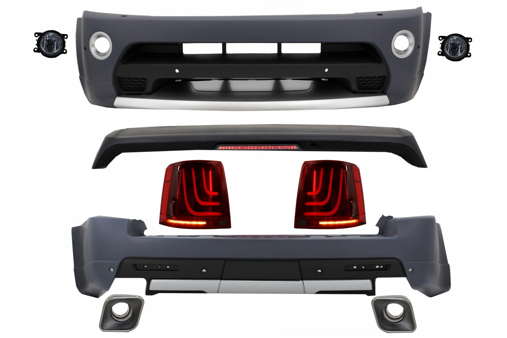 Bodykit Passend Für Land Range Rover Sport L320 Facelift (2009-2013) Autobiography Design Mit Rückleuchten Glohh KITT