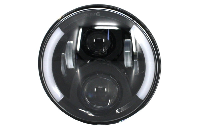 7 Zoll CREE LED-Scheinwerfer für Jeep Wrangler JK Defender Half Halo Schwarz CarPartsTuning