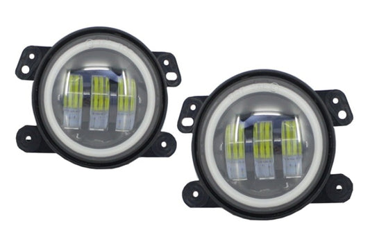 Nebellichter 4 Zoll volle LED angel Eye für JEEP Wrangler JK TJ LJ 2007-2017 CarPartsTuning