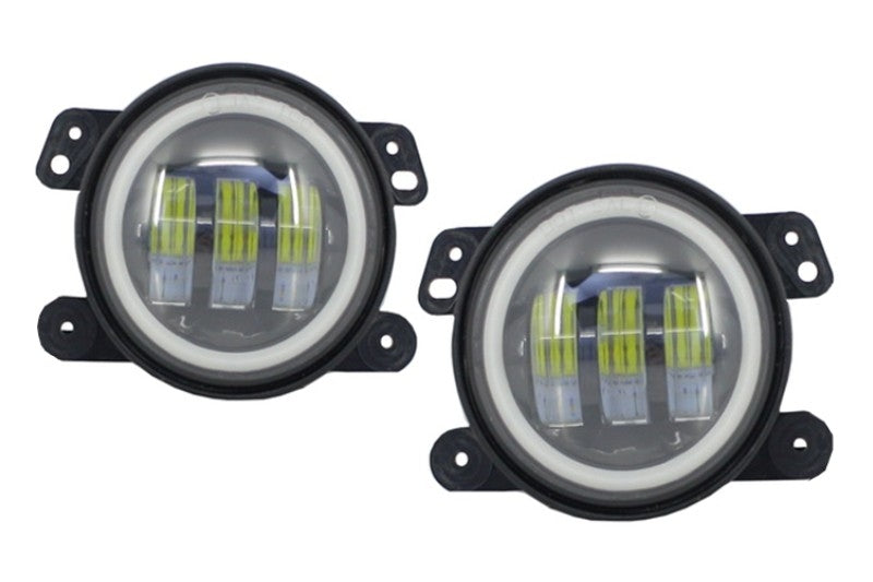 Nebellichter 4 Zoll volle LED angel Eye für JEEP Wrangler JK TJ LJ 2007-2017 CarPartsTuning