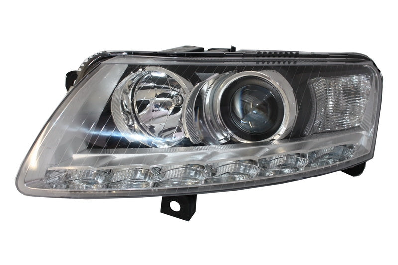 Xenon Scheinwerfer LED Tagfahrlicht für Audi A6 C6 4F 04.04-08 Chrom Ohne AFS CarPartsTuning