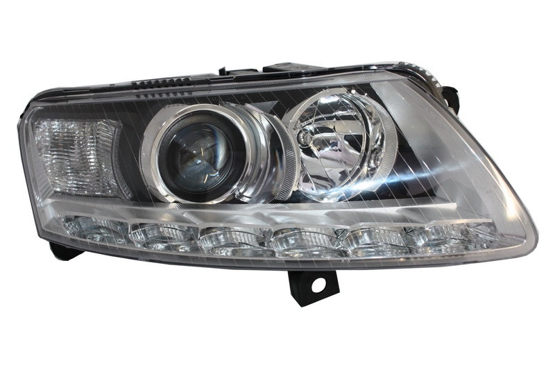 Xenon Scheinwerfer LED Tagfahrlicht für Audi A6 C6 4F 04.04-08 Chrom Ohne AFS CarPartsTuning