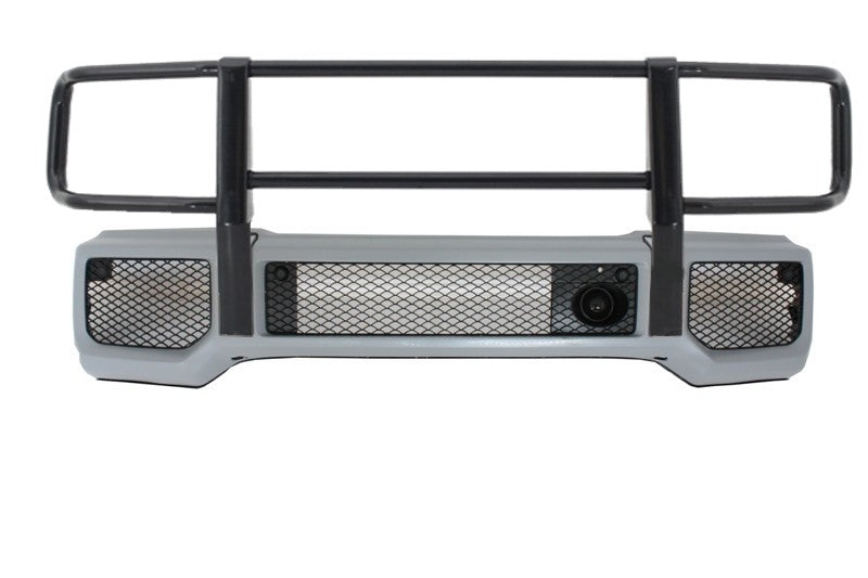 Frontstoßstange mit Schwarz BullBar für Mercedes G-Klasse W463 1989-2017 G65 Look CarPartsTuning