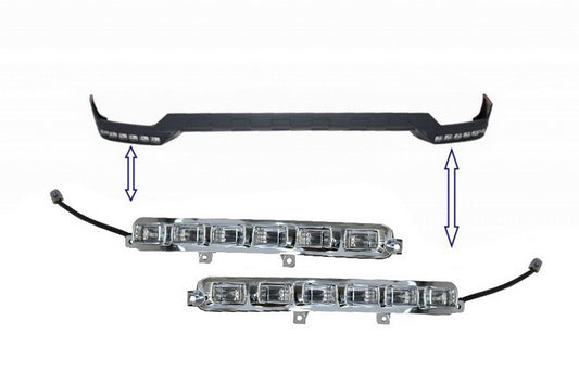 LED Tagfahrlicht für Front spoilererweiterung für Mercedes G-Klasse W463 89-17 CarPartsTuning