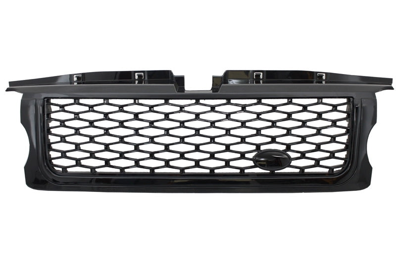 Mittelgrill Und Seitliche Lüftungsschlitze Passend Für Land Rover Range Rover Sport (2005-2008) L320 Autobiography Look All Black Edition KITT