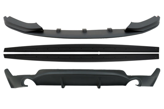 Add On Kit Erweiterung & Diffusor Zwilling Einzel Auslauf für BMW 4 F32 F33 F36 13-19 CarPartsTuning