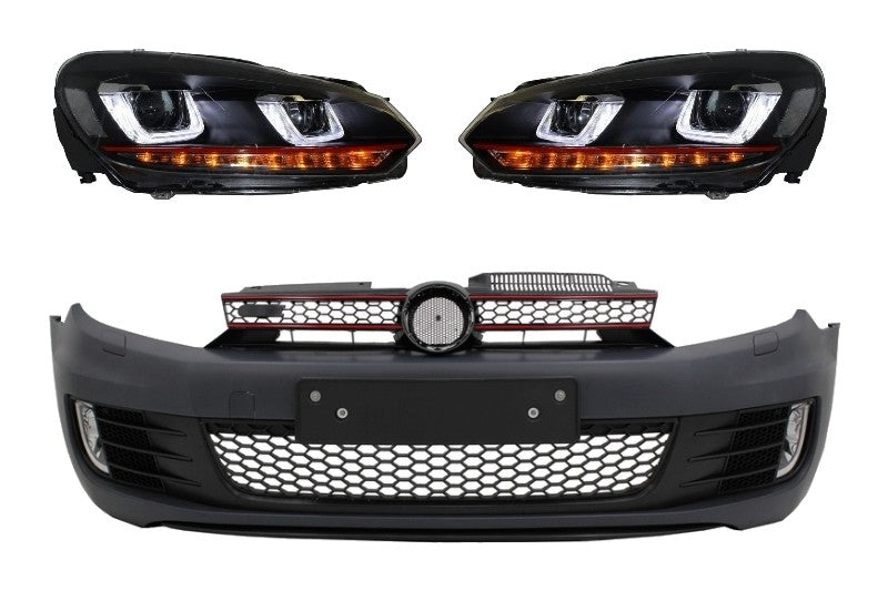 Stoßstange für VW Golf VI 6 08-13 Scheinwerfer LED Dynamisches GTI Look CarPartsTuning