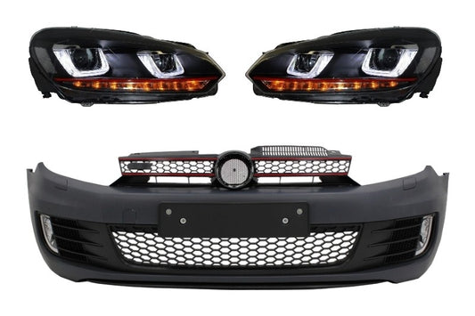 Stoßstange für VW Golf VI 6 08-13 Scheinwerfer LED Dynamisches GTI Look CarPartsTuning