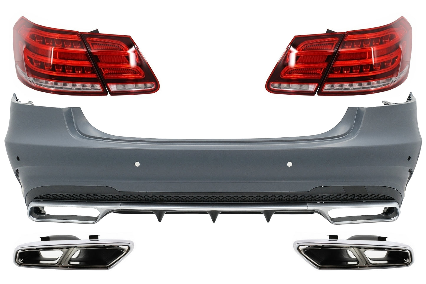 Heckumrüstpaket für Mercedes W212 E-Klasse 09-12 auf Facelift E63 Look CarPartsTuning