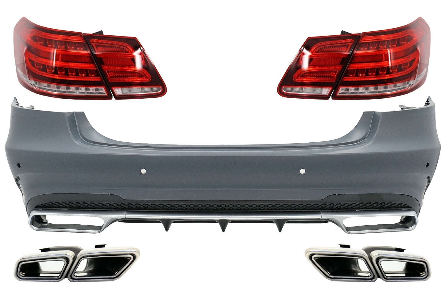 Umbaupaket hinten für Mercedes W212 E 2009-2012 bis Facelift E63 Look CarPartsTuning