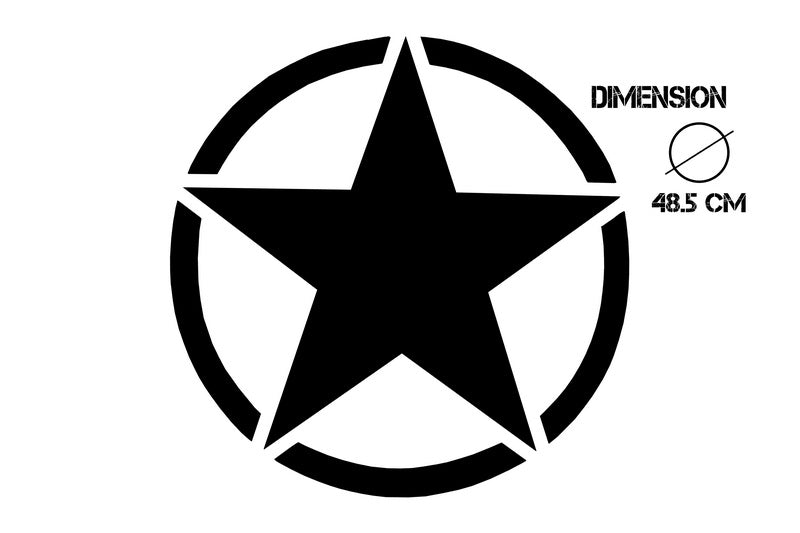 Aufkleber Stern Universal Passend Für Jeep WranGLEr JK Lkw Oder Andere Autos Schwarz KITT
