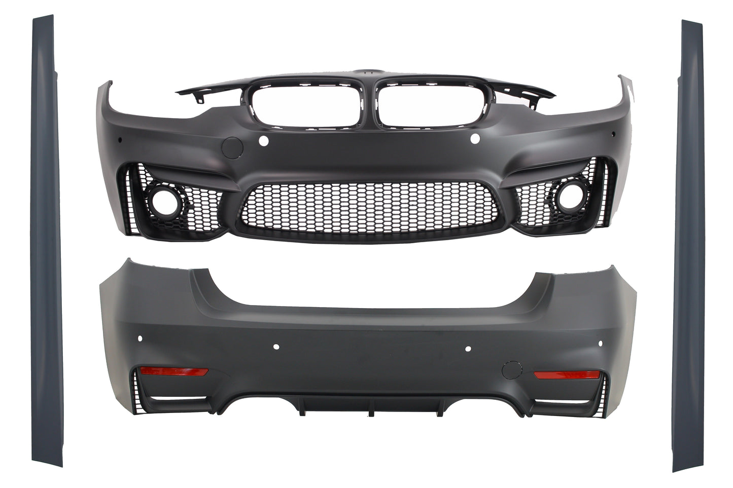 Bodykit für BMW F30 11-19 Stoßstange Gitter Seitenschweller EVO II M3 CS Look CarPartsTuning