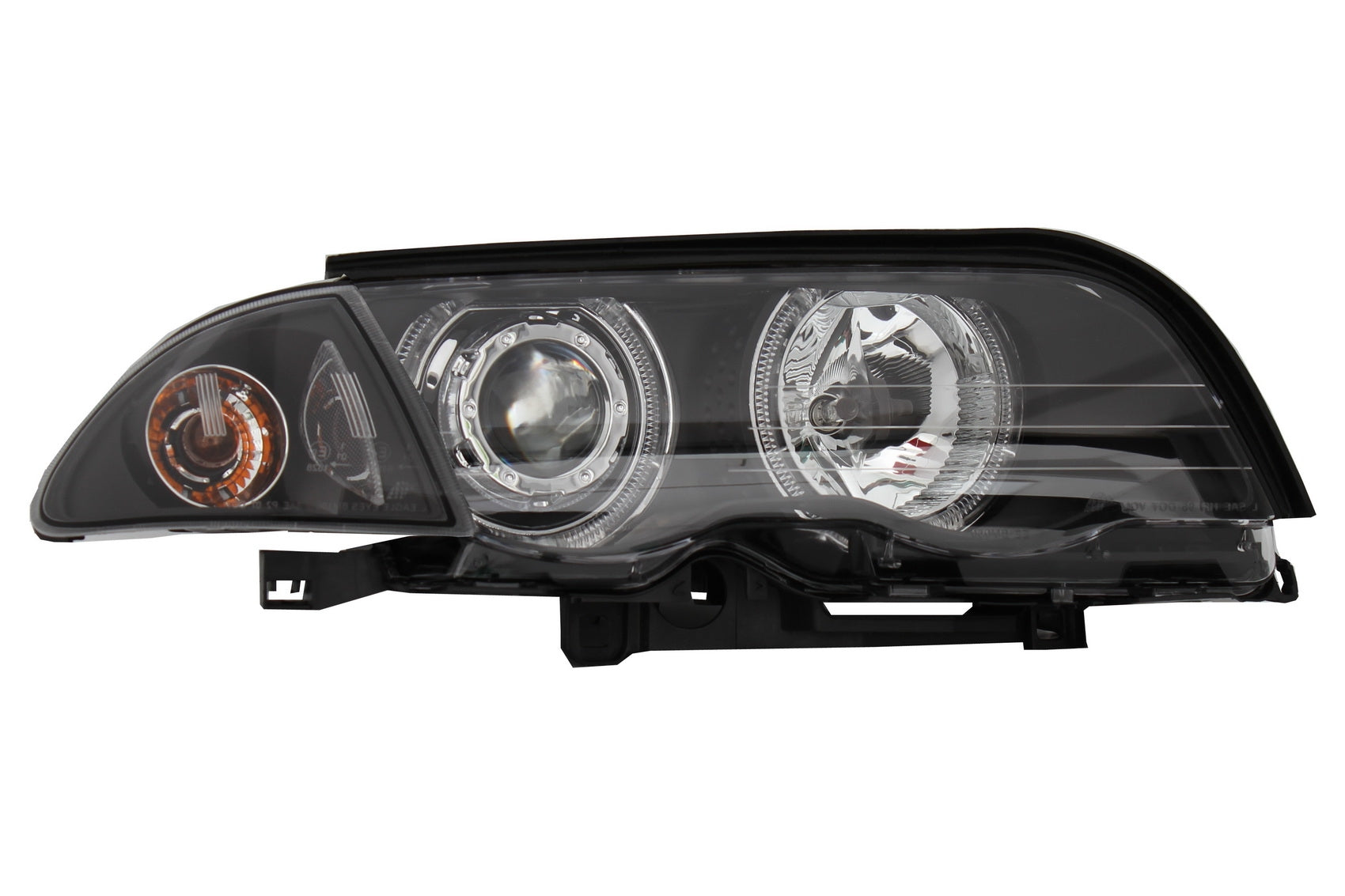 Scheinwerfer LED Angel Eyes für BMW E46 Limousine Touring 1998-2001 Schwarz CarPartsTuning