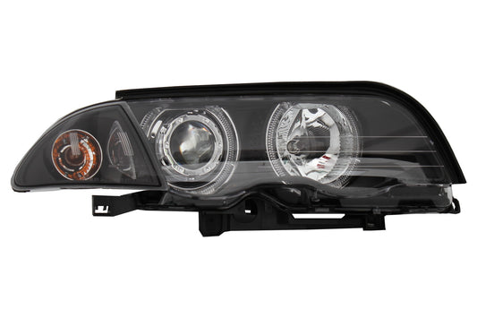 Scheinwerfer LED Angel Eyes für BMW E46 Limousine Touring 1998-2001 Schwarz CarPartsTuning