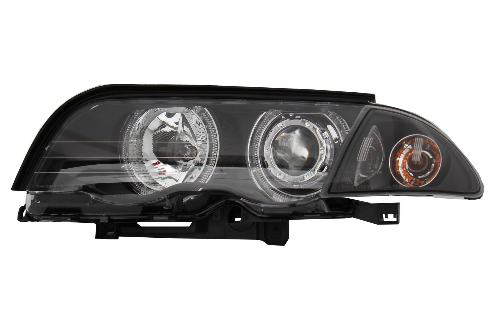Scheinwerfer LED Angel Eyes für BMW E46 Limousine Touring 1998-2001 Schwarz CarPartsTuning
