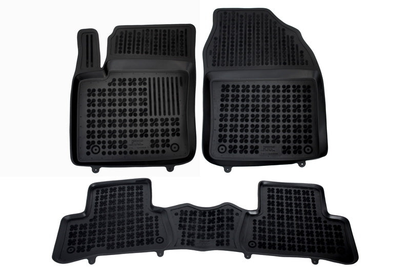 Schwarz Fußmatten Gummi für TOYOTA C-HR 2016+ Dedicated Odorless Erhöhte Kante- CarPartsTuning