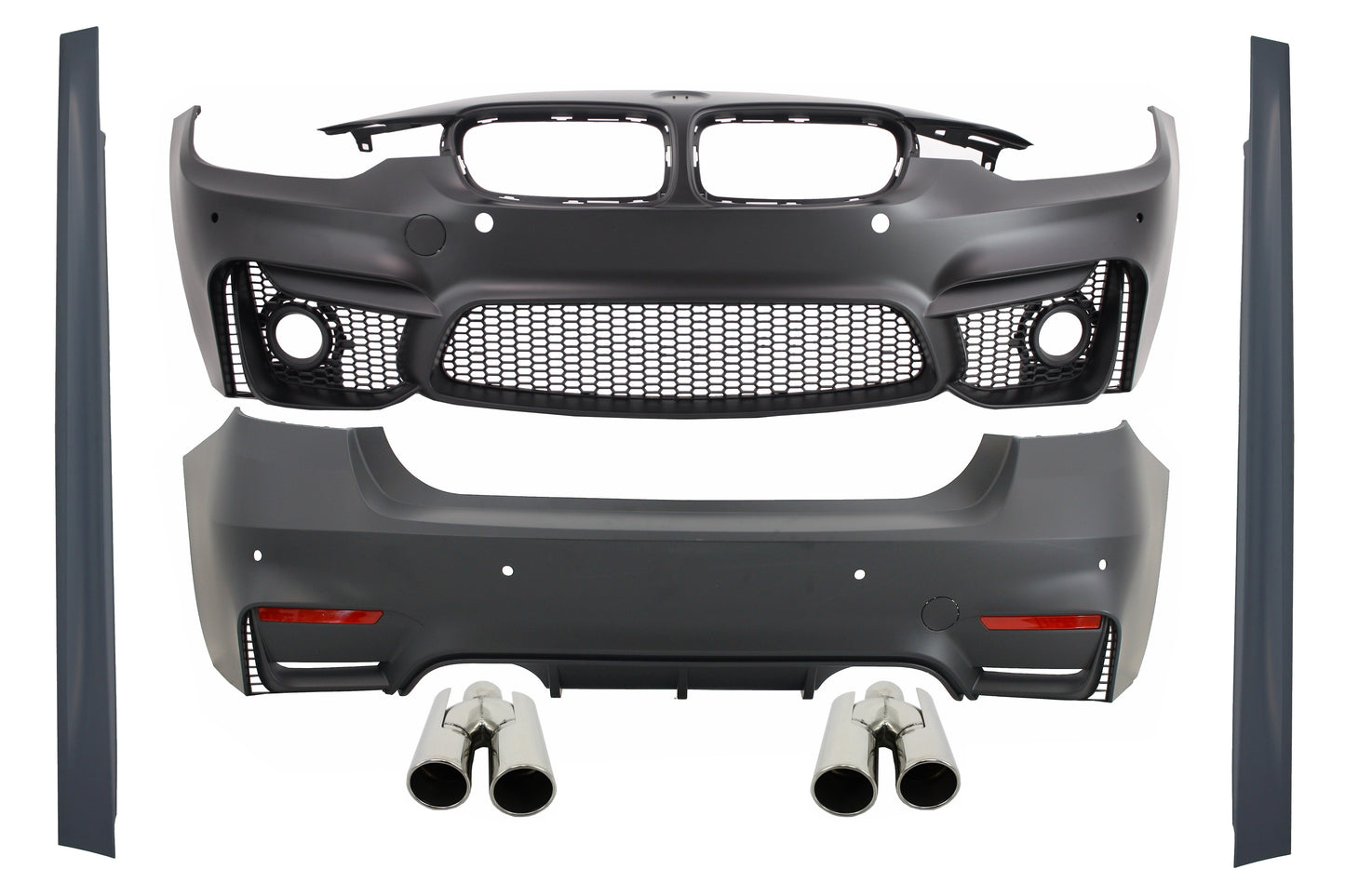 Bodykit für BMW F30 2011-2019 EVO II M3 CS Look Auspuff Tipps Quad ACS Look CarPartsTuning