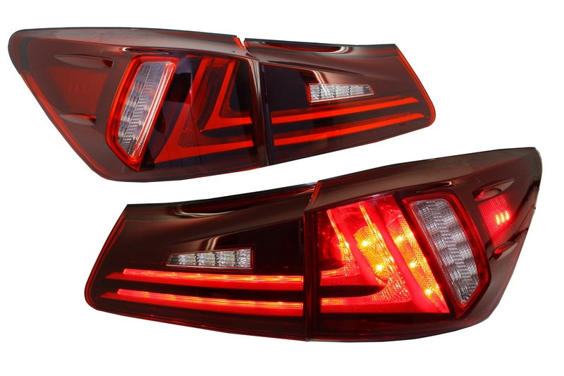 Rückleuchten Voll-LED Passend Für Lexus Xe20 (2006-2012) Lichtleiste Facelift XE30 Rot Klar KITT