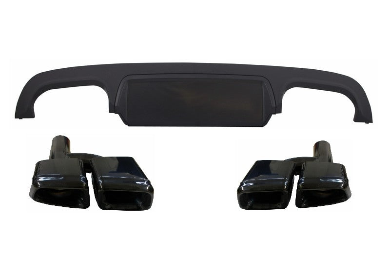 Diffusor für Mercedes S W221 05-13 Facelift S63 S65 Look Schalldämpfer Tipps CarPartsTuning
