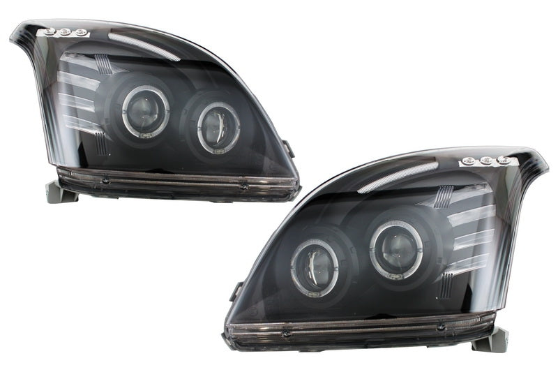 Scheinwerfer Angel Eye für Toyota Land Cruiser FJ120 03-08 Schwarz Halo-Felgen CarPartsTuning