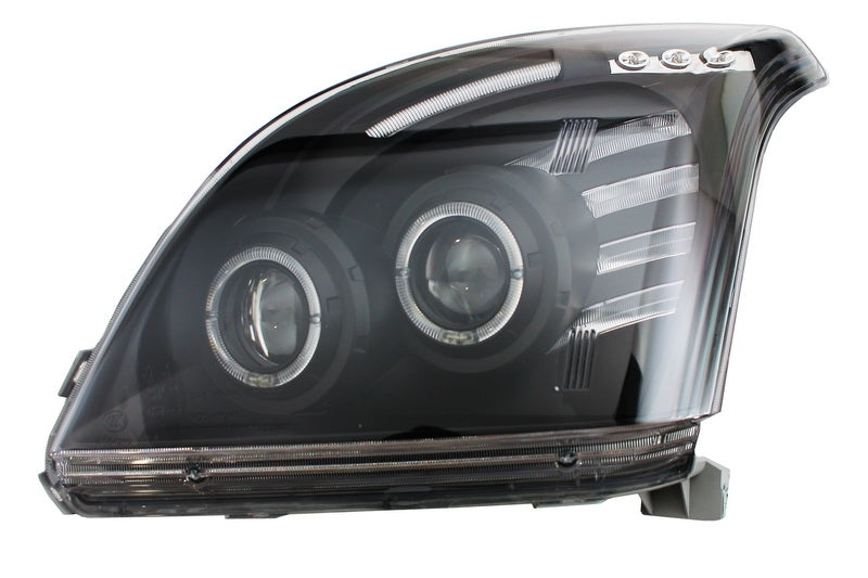 Scheinwerfer Angel Eye für Toyota Land Cruiser FJ120 03-08 Schwarz Halo-Felgen CarPartsTuning
