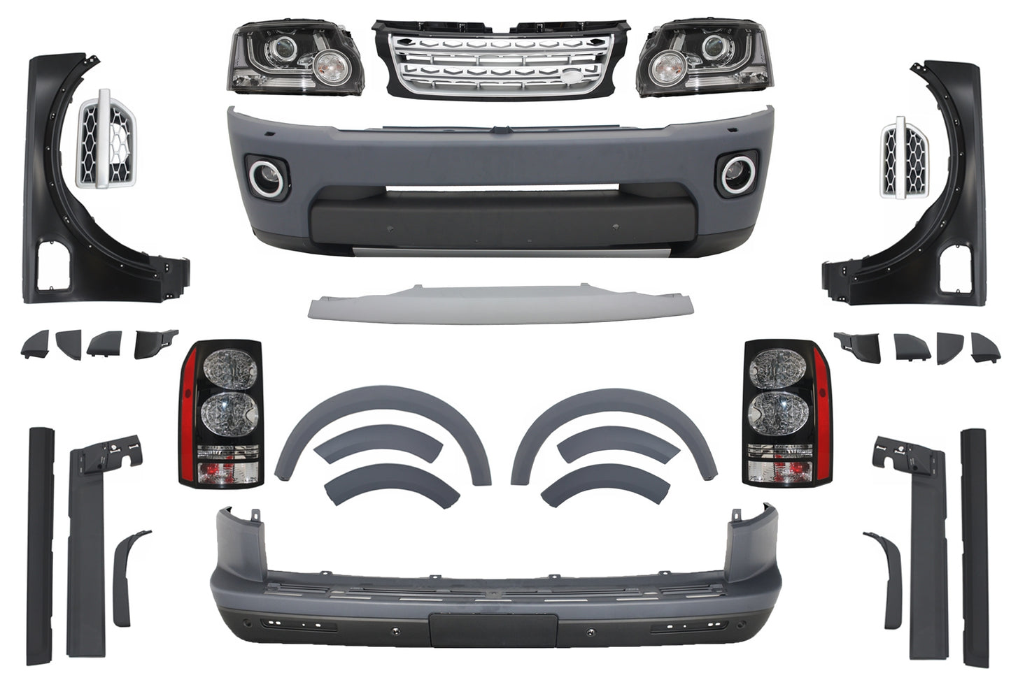 Kompletter Umbau Bodykit Passend Für Land Rover Discovery 3 L319 (2004-2009) Bis Discovery 4 Facelift KITT