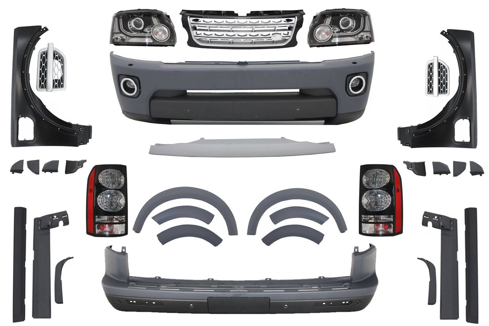 Kompletter Umbau Bodykit Passend Für Land Rover Discovery 3 L319 (2004-2009) Bis Discovery 4 Facelift KITT