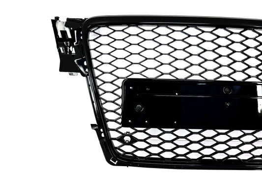 Frontgrill ohne Emblem passend für Audi A4 B8 (2008-2011) RS4 Design Piano Black KITT